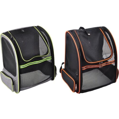 Behogar Pet Outdoor Travel Carrier Backpack Breathable Mesh Bags for Cat Dog Puppy Small Animals 41 x 33 x 25cm