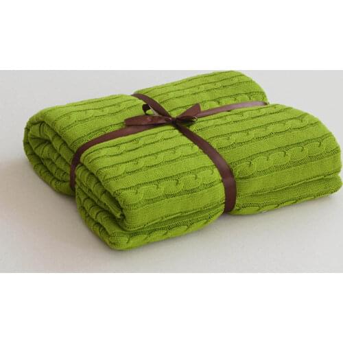 Knit All Season Popular Home Bed Comforter Blanket Women Manta Furniture Covering