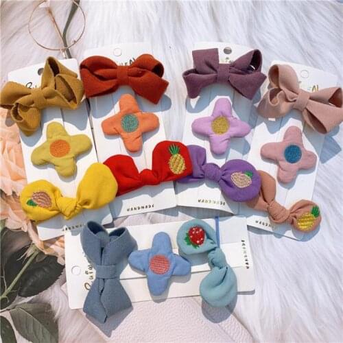 3 Piece Butterfly Hair Pins For Girls Floral Embroidery Hair Clips Hairpin Kids Toddlers Baby Clip Hair Styling Tools Barrettes