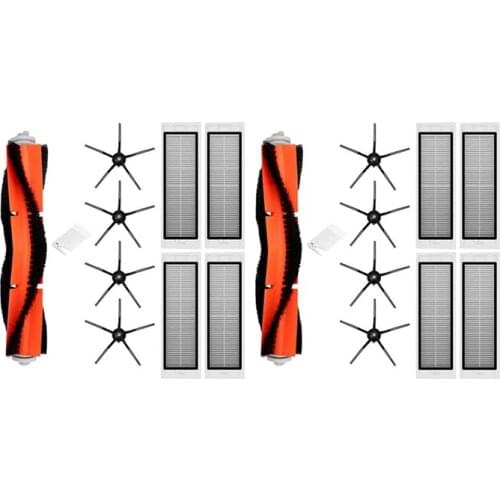 HOT！-Brush Black Side Brush HEPA Filter for Xiaomi Roborock S6 S5 MAX S60 S65 S5 S50 S55 E25 E35 Robot Vacuum Parts