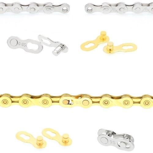 1 Pair 6/7/8/9/10/11/12 speed Bicycle Chain Connector Lock Gold Quick Link chain Missing Link For MTB Road Bike Bike Accessories