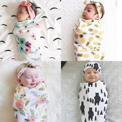 2PCS Baby Sleeping Bag Newborn Baby Stroller Portable Cotton Summer Spring Blanket Diaper Swaddle Sleepsack Cocoon Sleeping Bags