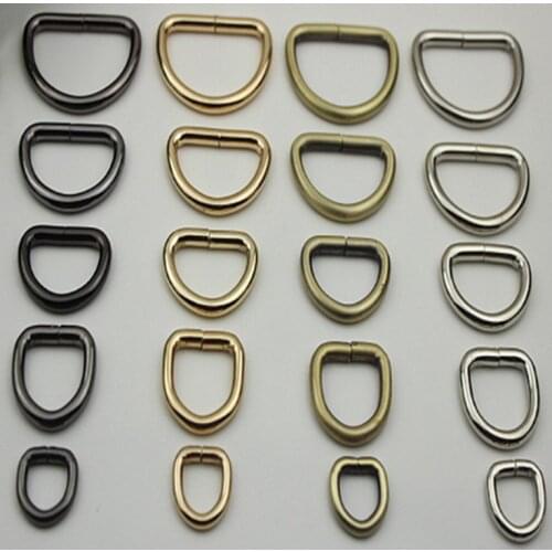 2pcs Silver Black Bronze Gold Metal Heavy Duty Strong High Quality Hand Bag Purse Strap Belt O Dee D Ring Buckle Clasp DIY Leat