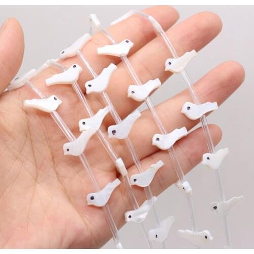 20Pcs/Strand Hot Sale Natural Freshwater Shell Beads Birds-Shaped For Jewelry Making DIY Necklace Bracelet Earrings Accessory