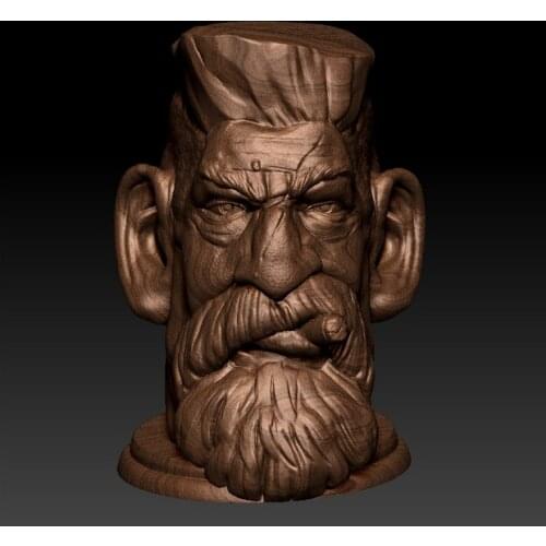 3D model for cnc or 3D printers in STL file format Huntsman statue head