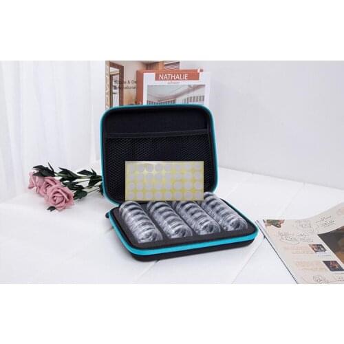 7 Colors 24 Bottles Diamond Painting Box Tool Container Storage Box Carry Case Holder Hand Bag Zipper Cross Stitch Accessories