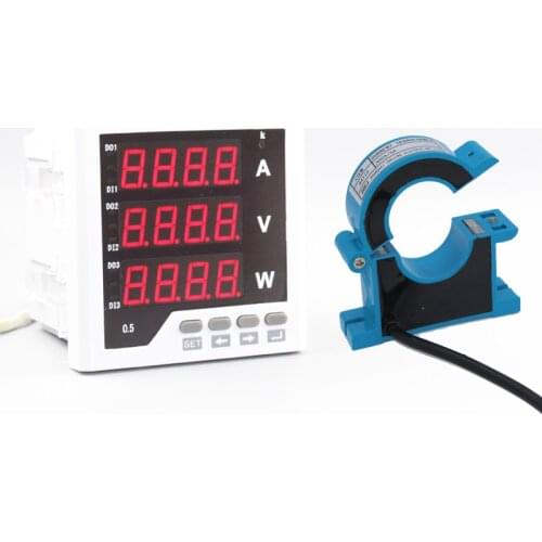 AC0-400A, 0-750V digital A V W kw meter single phase ampere voltage and watt monitor current and volt and power meter