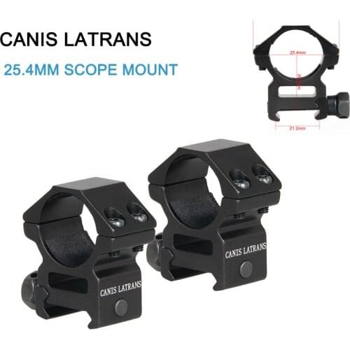 Canis Latrans Scope Mount for 1 Inch Tube 21.2mm Rail Picatinny Weaver Medium Profile Rings(Set of 2) gs24-0120B