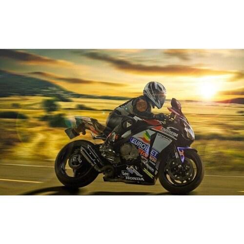 5D DIY Diamond Painting Full square Sunset motorcycle Diamond Embroidery Cross Embroidery Mosaic Painting Decoration WG1688
