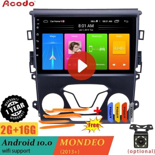 ACODO 2G RAM+16G ROM Android 10.0 Car Radio Multimedia Player For Ford Mondeo 2013-2017 Navigation GPS 2 din