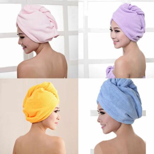 US STOCK LARGE QUICK DRY MAGIC HAIR TURBAN TOWEL MICROFIBRE HAIR WRAP BATH TOWEL CAP HAT