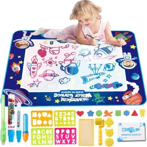 Large Water Drawing Mat Magic Doodle Painting Toys For Kids Writing Coloring Mats Educational Toys Gifts for Boys Girls Toddlers