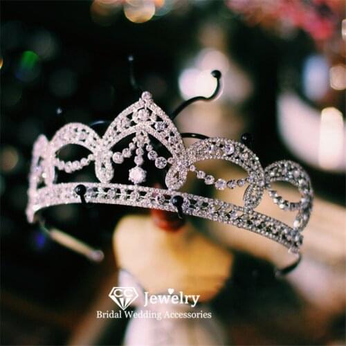 CC Wedding Crowns Women Hair Accessories Engagement Jewelry Bridal Headdress Vintage Hairwear 100% Handmade Tiaras Party HS16