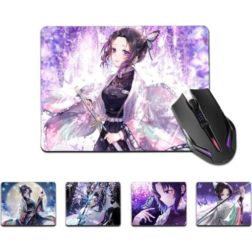 FHNBLJ Anime Demon Slayer Kochou Shinobu Rubber Mouse Durable Desktop Mousepad Top Selling Wholesale Gaming Pad mouse
