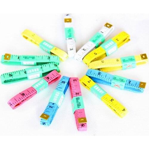 Random mix color 1000PCS Body Measuring Ruler Sewing Tailor Tape Measure Soft Flat 60Inch/1.5M/150CM