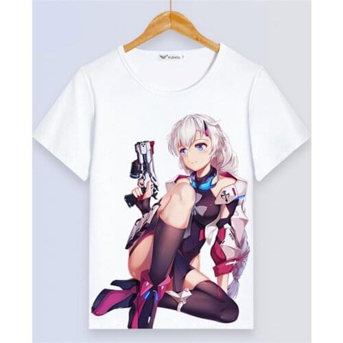 Honkai Impact 3 Cosplay Sexy Girls Printing Couple T shirt Short Sleeve Summer Tee Shirt Anime Harajuku Kawaii Summer Tops