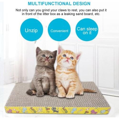 Cat Toys Corrugated Scratching Board Claw Grinder Corrugated Paper Cat Supplies Wear-Resistant Scratcher Cat Accessories