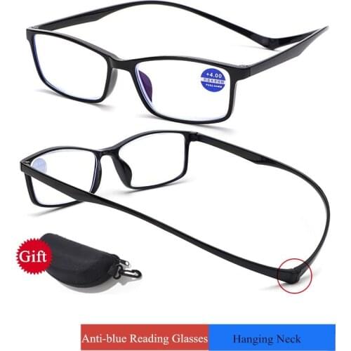 Unisex Magnet Reading Glasses Men and Women Adjustable Hanging Neck Magnetic Front Rim Reading Eyeglasses