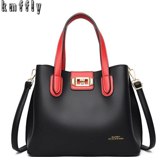 Fashion Hardware Lock Buckle Ladies Shoulder Bag Handbag High Quality PU Leather Fabric Girl Messenger Bag 2021 Summer New Style