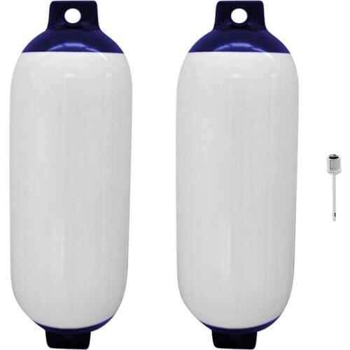 2PCS Inflatable Boat Fender PVC Boat Anchor Fender Buoy Yacht Fenders UV Protection Ribbed Bumper Boat Accessories