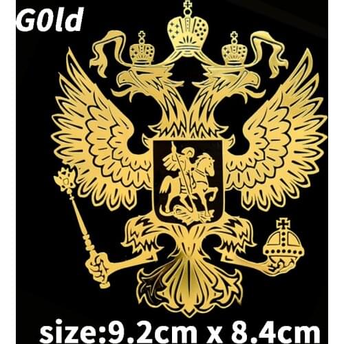 Car stickers and decals Pegatinas Autocollant Adesivos de carro voiture Coat of Arms of Russia Nickel Metal Russian Federation