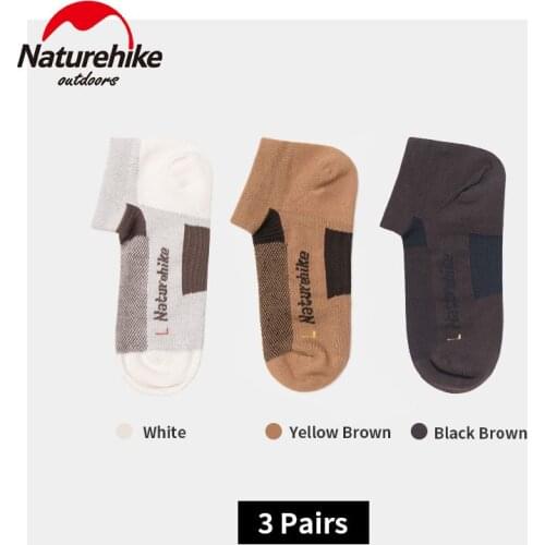 Naturehike 3 Pairs/a Set Sports Socks Coolmax Fabric Quick Drying Breathable Outdoor Run Fashion Right Angle Socks Basketball
