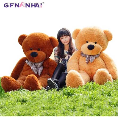 140CM to 200CM cheap giant unstuffed empty teddy bear bearskin coat soft big skin shell Semi-finished plush toys soft kid doll
