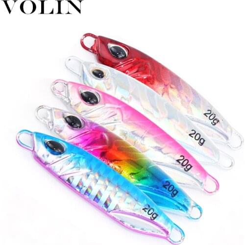 VOLIN NEW Model 1pc Metal Fishing Lure 10g 15g 20g 30g Hard Lure Fishing Metal Jig SaltWater Lead Lure