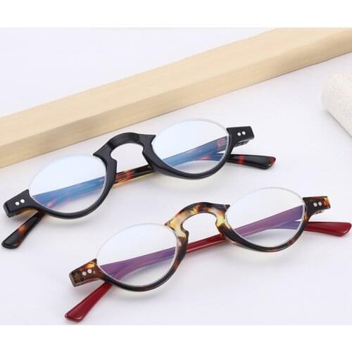 Iboode Anti Blue Light Reading Glasses Men Women Half Frame Presbyopic Eyeglasses New Magnification Eyewear Diopter +1.0 To +3.5
