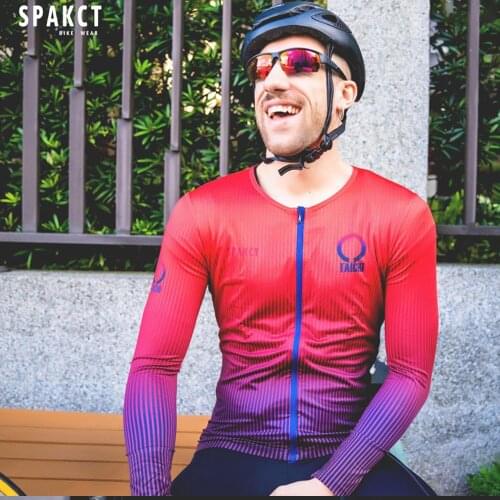 Spakct Spring/summer Cycling Long-sleeved Men/women cycling Wear Mountain/Road Bike Equipment Breathable Stretch Fabric Jerseys