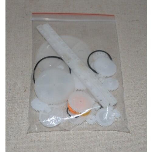Wholesale 5lot 34pc/lot Plastic gear,rack, pulley, belt,Worm gear,Single-and double-gear,8-56 teeth Fast shipping