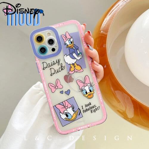 Disney cute Donald Duck original phone case for iPhone 7/8P/X/XR/XS/XSMAX/11/12Pro/12min Phone Girl Case Cover