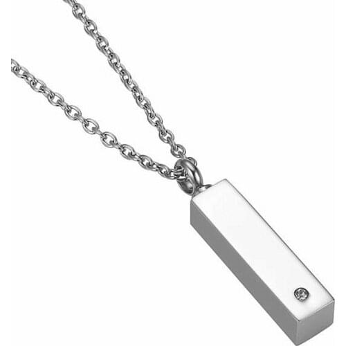 Stainless Steel Pendant Necklace 3 Colors Silver Gold Black Ashes Keepsake Memorial Urn Jewelry