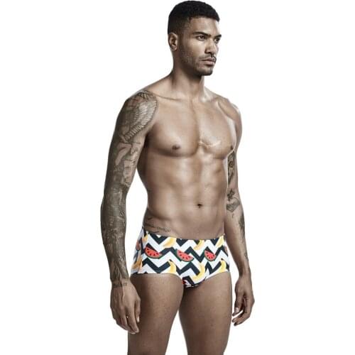 Men Swimwear Low Waist Swim Trunks Brazilian Cut Swimsuit Sports Surf Board Boxers Beach Shorts Bikini Briefs Male Uderwear