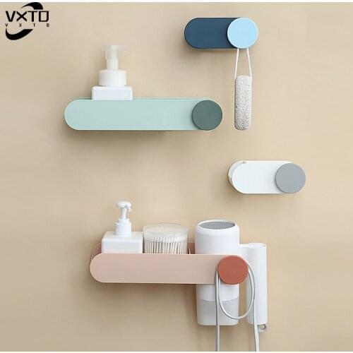 Bathroom Shelf Shower Wall Mount Shampoo Organizer No Drilling Kitchen Storage Cosmetic Rack Bathroom Accessories Bath Baskets