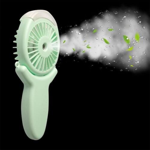 Mini Portable Handheld Folding Rechargeable Neck Hanging Mist Spray Cooling Fan Fans handheld Air Cooler Conditioner for Room