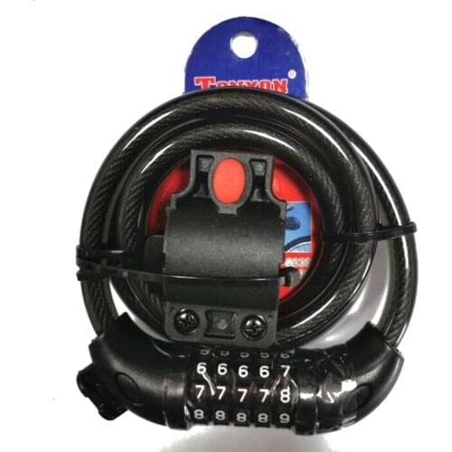 Anti-theft Bicycle Lock Five Position Code Lock MTB Strip Steel Wire Cycling Motorbike Vehicle Bike Coil Lock Accessories