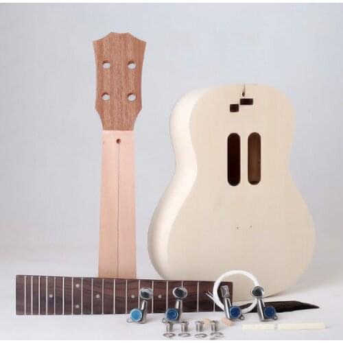 DIY Ukulele 23 inch Hawaii Guitar Handwork Kit Picea Asperata Painting Kids Toy for Beginner Amateur Ukelele DIY03