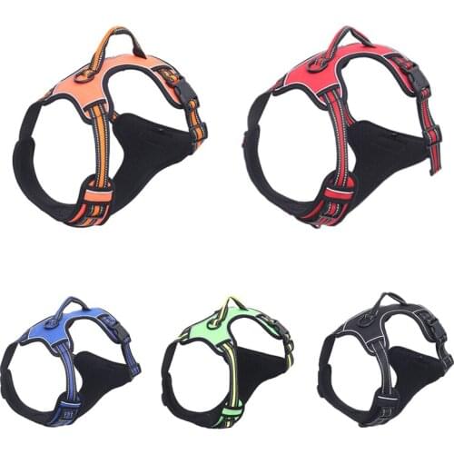 Pet Dog Puppy Cat Harness Vest Adjustable Breathable Mesh Chest Collar Dog Leads for Small Medium Large Dogs Pet Supplies C42
