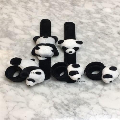 Cute 3Designs- Choice 4-8CM Plush Panda Stuffed Doll ; Kids Wrist Toy Wedding Bouquet gifts