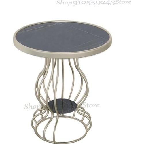 Nordic Marble Side Table Simple Small Coffee Table Seating Area A Few Bedroom Bedside Cabinets Light Luxury Sofa Small Round Tab