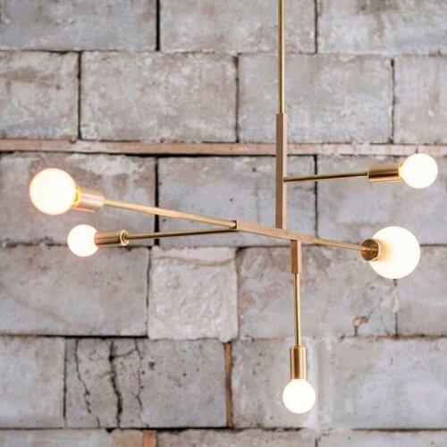 Nordic modern style glass ball gold iron herringbone branch pendant light lamp living room restaurant bedroom hanging lighting