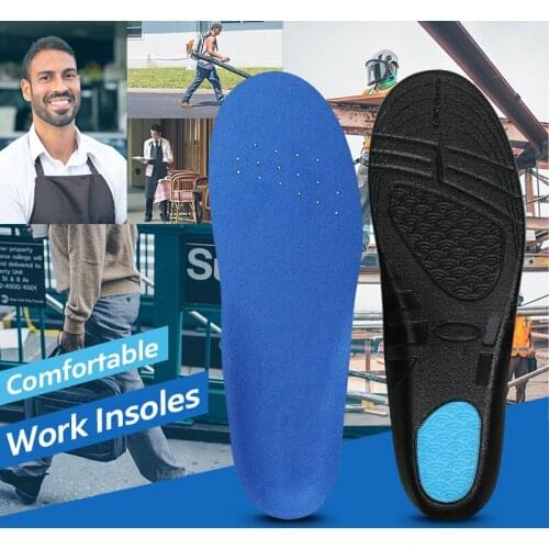 FootMaster PU Insole Arch Support Shock Absorption Men Women All-Day Relief Foot Knee Pain Soft Shoes Insoles