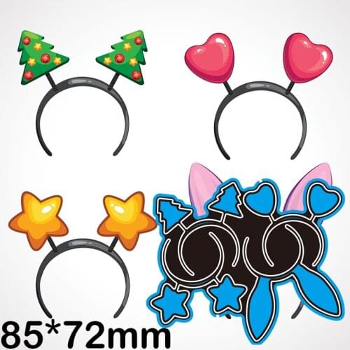 Cutting Dies Hair Band New for Decoration Scrapbooking Stencil Paper Craft Album Template 85*72mm