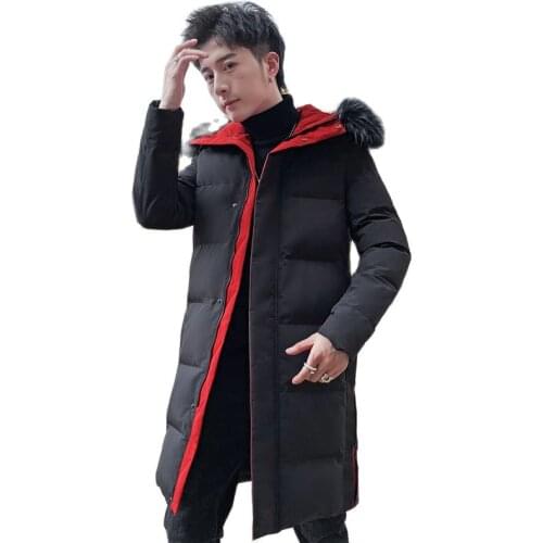 Thicken Mens Winter Faux Fur Collar Long Thick Parkas Jacket Men Outwear Hooded Windbreaker Male Outdoor Snow Jacket