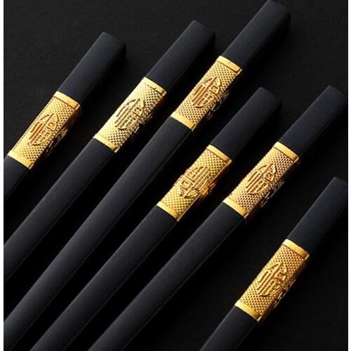 Chopsticks Japanese Non-slip Food Stick Food Grade Plastic + Alloy Clip Sushi Hot Pot Chopsticks Reusable Tableware Gift