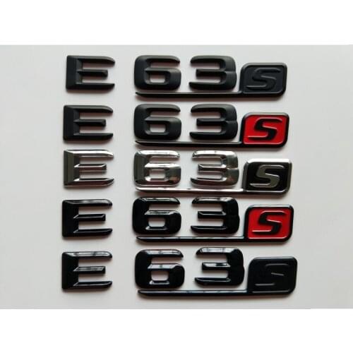 Chrome Black 3D Letters Trunk Badges Emblems Emblem Badge for Mercedes Benz W211 W212 W213 C207 A207 S212 S211 E63s E63 S AMG