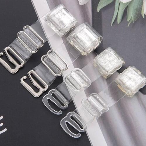 10pair Metal Buckle Bra Straps Belt Womens Elastic Transparent Silicone Adjustable Invisible Intimates Women Accessories