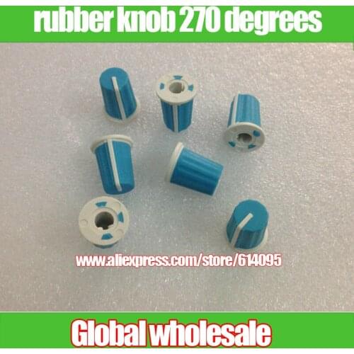 100pcs mixer Half axle potentiometer Rubber knob / indicator 270 degree / appliance / instrument adjustment knob/16*19mm
