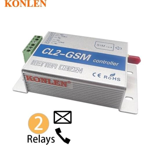 2 GSM Relay Smart SMS Controller Remote Control Power Switch On Off Home Appliances Open Gate Garage Opener Roller Shutter Light